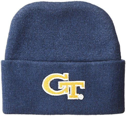 Two Feet Ahead unisex child Infant Knit Cap, Navy, Newborn US