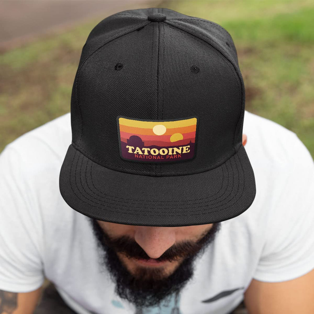 BustedTees Tattoine National Park Patch Back Mesh Hat