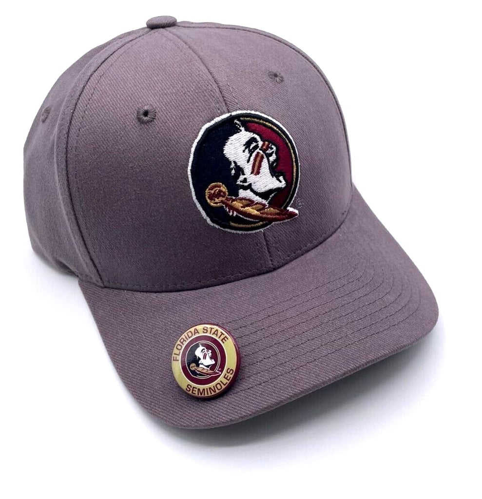 Florida State MVP Hat Adjustable Classic Team Logo Embroidered Cap (Gray)