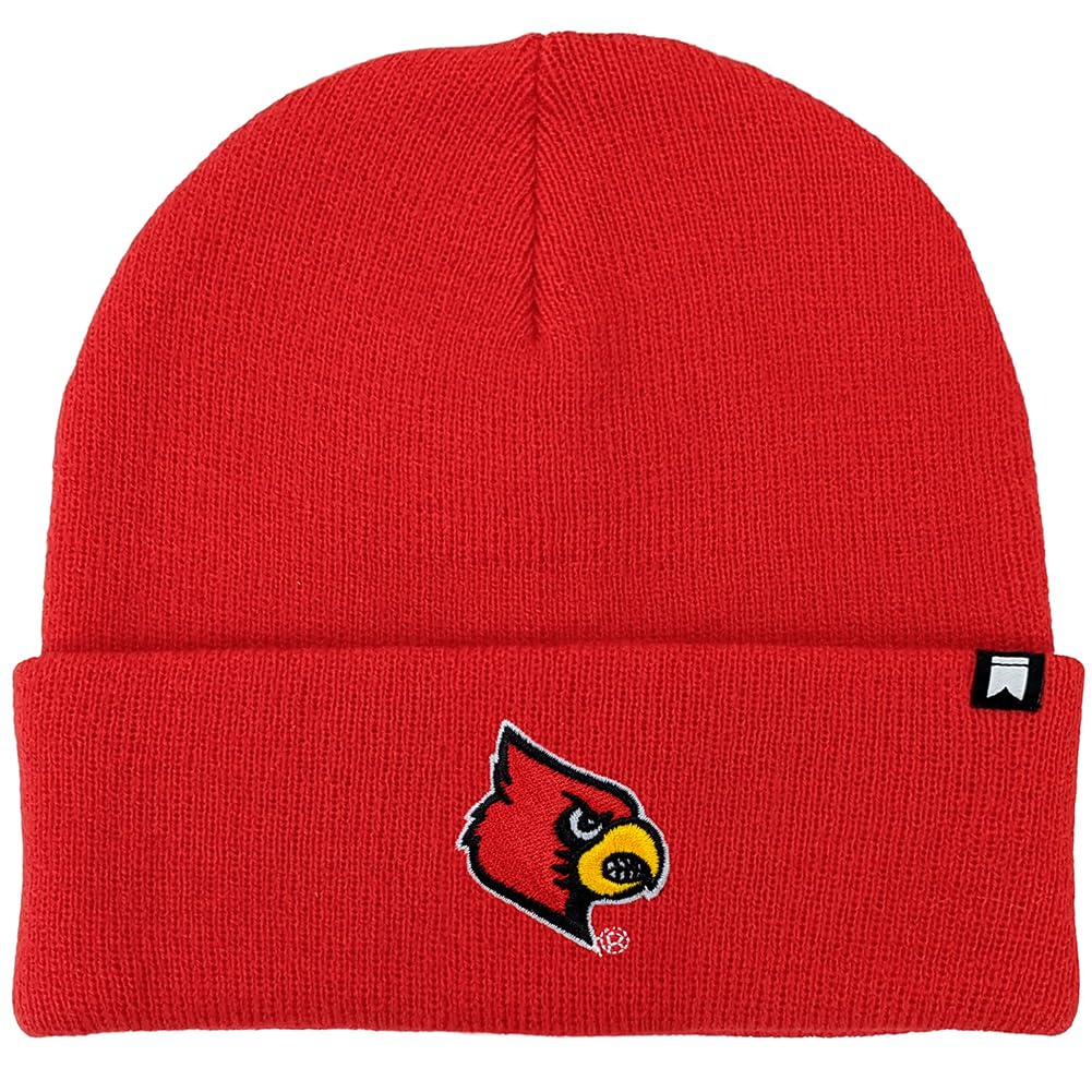 Campus Lab Official University of Louisville Team Logo Knit Beanie - Unisex for Men and Women