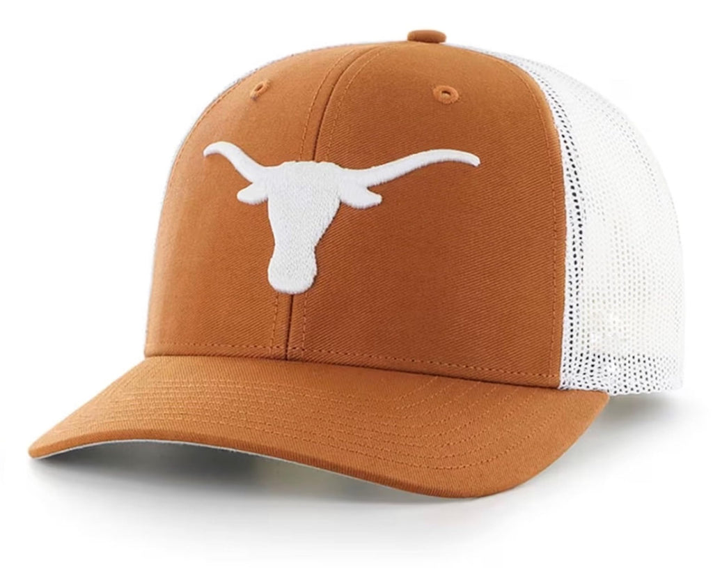 Officially Licensed Texas University Hat Adjustable Structured Mesh Trucker Classic Team Logo Embroidered Cap