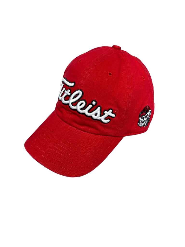 Titleist University of Georgia Garment Wash Adjustable Hat with 2021 National Championship Patch (Red)