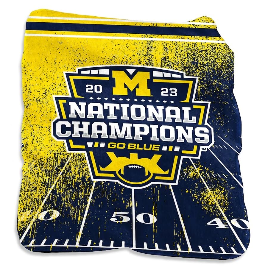 Michigan Wolverines College Football Playoff NCAA 2023 National Champions 50" x 60" Silk Touch Throw Blanket