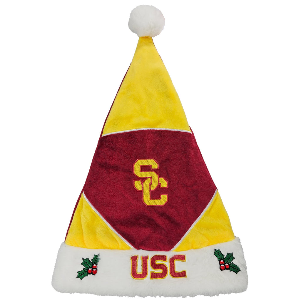 University of Southern California – Collector's Edition Trojans Santa Hat – Represent the Maroon, Orange and Yellow - Show Your Big 12 Spirit with Officially Licensed NCAA Holiday Fan Apparel and Gift