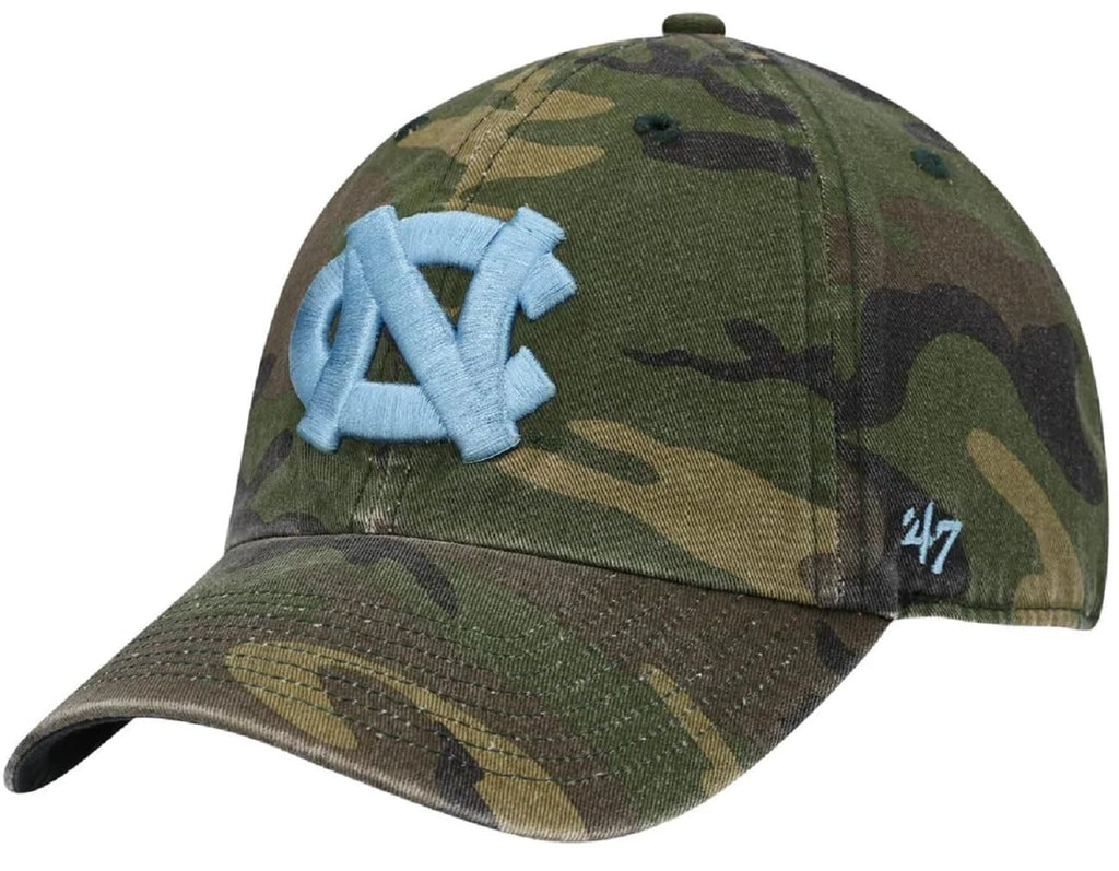 North Carolina Tar Heels Camo Clean Up Hat Cap Adult Men's Adjustable