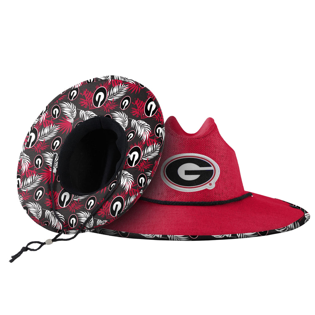 FOCO Georgia Bulldogs NCAA Team Color Straw Hat