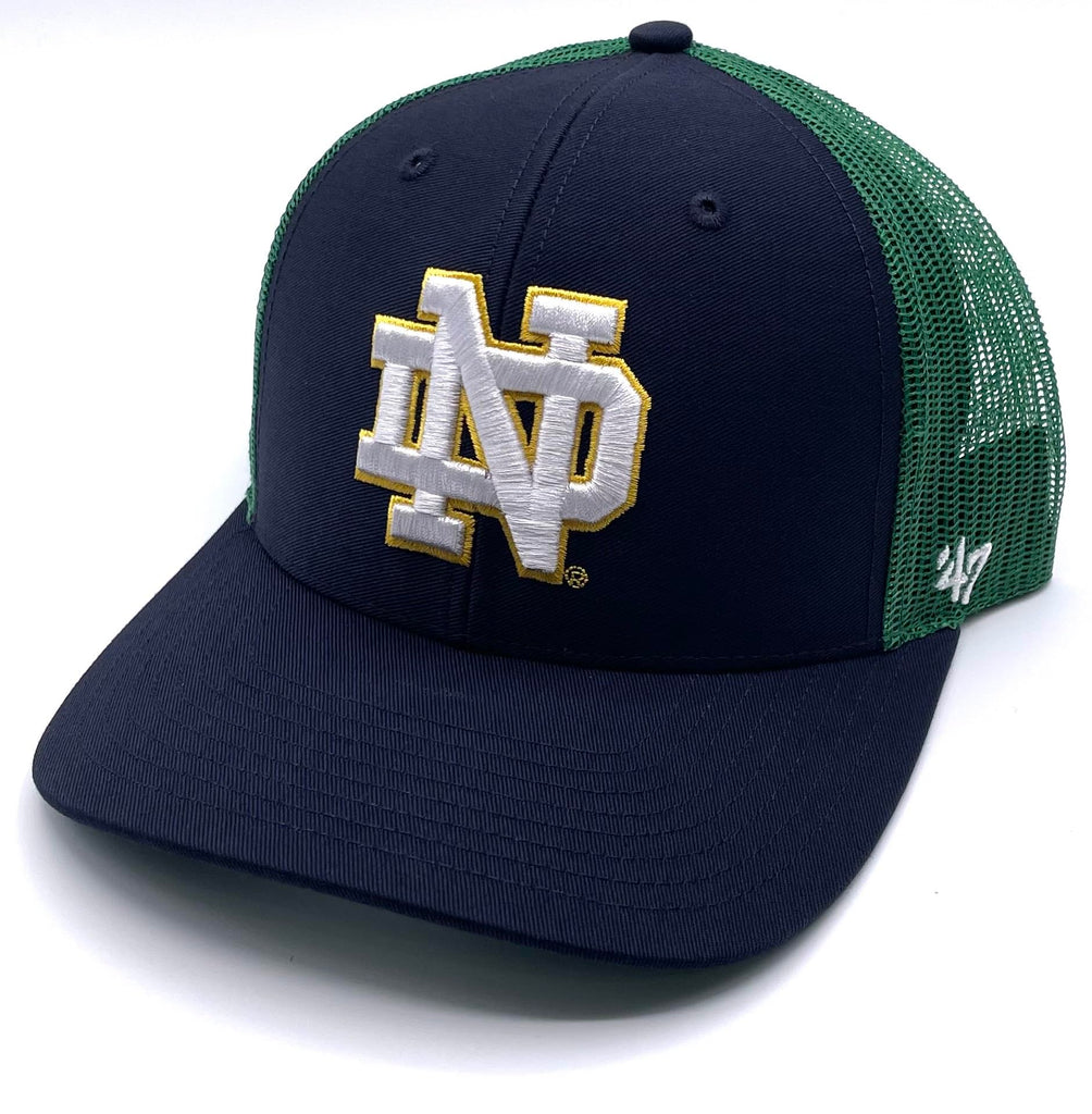 Notre Dame Classic Two-Tone Mesh Trucker Hat Adjustable Embroidered University Team Logo Cap