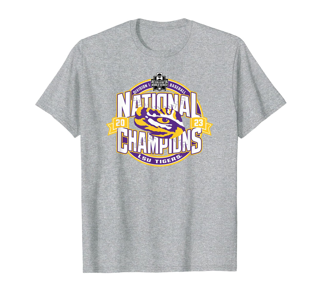 LSU Tigers National Champs 2023 Baseball CWS Icon Champions T-Shirt