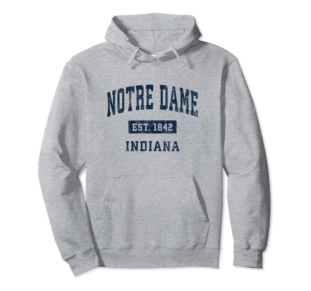 Notre Dame Indiana IN Vintage Athletic Sports Design Pullover Hoodie