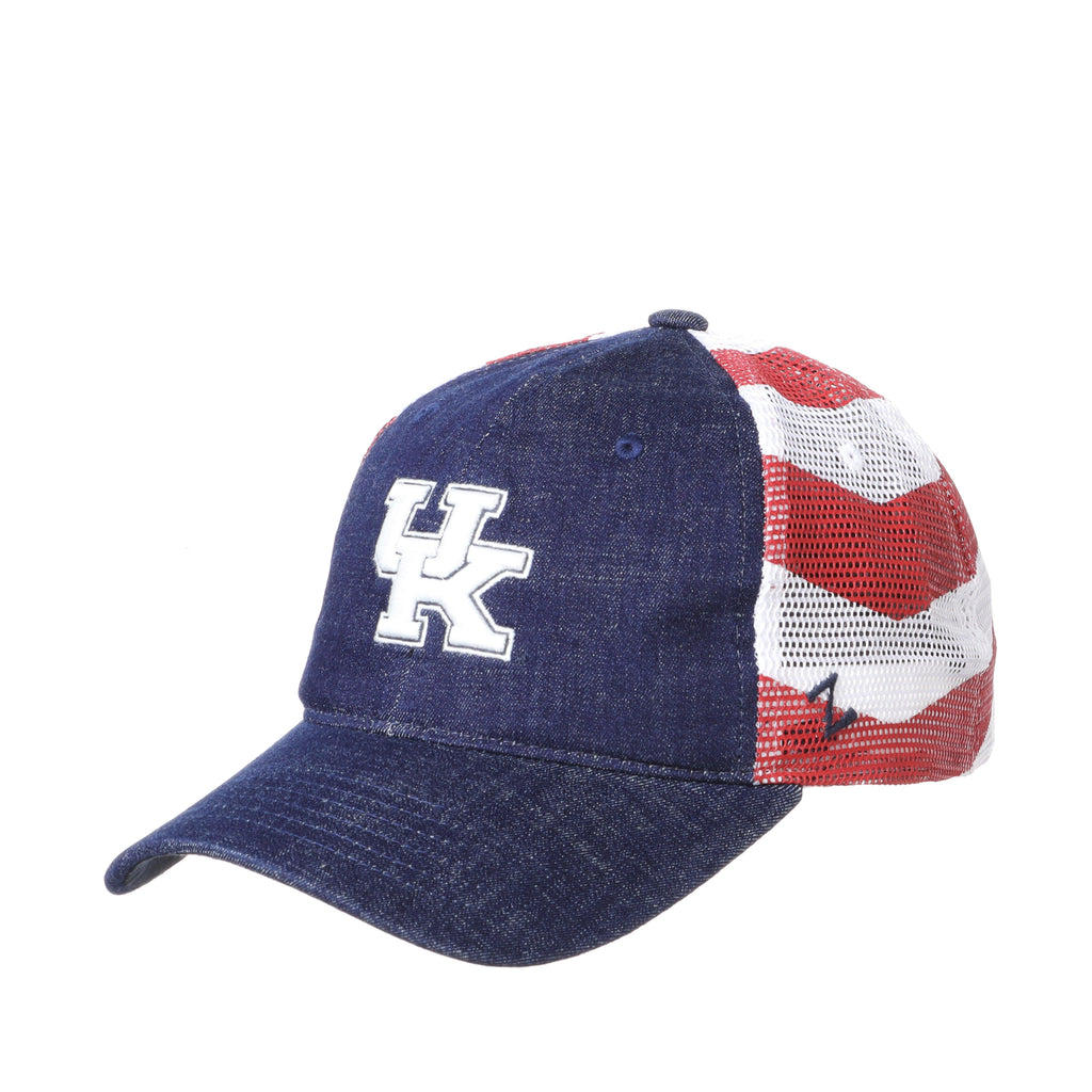 Kentucky Wildcats Red White and Blue Anthem Flag Hat